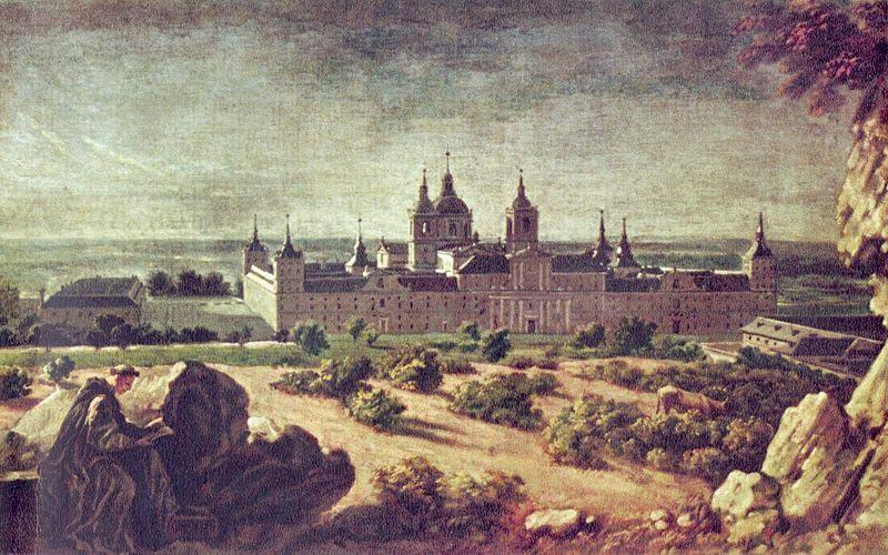 Michel-Ange Houasse Blick auf das Kloster Escorial Norge oil painting art